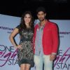 Sunny Leone and Tanuj Virwani pose for the media at the Promotions of One Night Stand