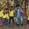 Ali Fazal shakes a leg with Ngo Kids during the Christmas Celebrations