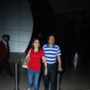Pankaj Udhas with his wife Snapped at Airport