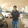 Karan Singh Grover poses for the madia at Airport