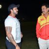 Sreesanth was snapped while in conversation at CCL Practice Session