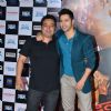 Varun Dhawan poses with Ahmed Khan at the Song Launch of Badlapur