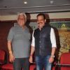 Om Puri and Govind Namdeo pose for the media at the Launch of film Project Marathwada