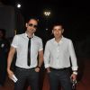 Harmeet Singh and Manmeet Singh pose for the media at Umang Police Show