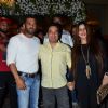 Suniel Shetty and Ahmed Khan pose for the media at the Launch of Hera Pheri 3