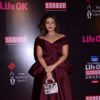 Huma Qureshi poses for the media at 21st Annual Life OK Screen Awards Red Carpet