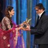 Raveena Tandon and Amitabh Bachchan at Stardust Awards 2014