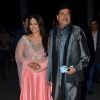 Shatrughan Sinha poses with daughter Sonakshi Sinha at the Wedding Reception of Son Kush Sinha