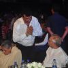 Anu Malik was snapped greeting Gulzar at the Music Launch of Shamitabh