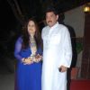 Pankaj Dheer poses with wife at Bappi Lahiri's Wedding Anniversary