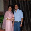 Shaan poses with wife at Bappi Lahiri's Wedding Anniversary
