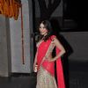 Sophie Choudry poses for the media at Soha Ali Khan and Kunal Khemu's Wedding Reception