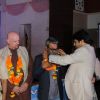 Anupam Shyam Ojha was felicitated with garland at Dr. Sunita Dube's Save The Girl Child Initiative