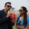 Cyrus Sahukar interacts with Lisa Haydon at Mumbai Heroes Match at CCL
