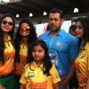 Salman Khan poses with fans at Mumbai Heroes Match at CCL
