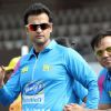 Rohit Roy waves to the camera at Mumbai Heroes Match at CCL