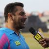 Salman Khan was snapped giving bytes at Mumbai Heroes Match at CCL