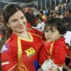 Urvashi Sharma poses with daughter Samaira Joshi at CCL Match