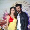 Sunny Leone and Jay Bhanushali pose for the media at the Trailer Launch of Leela