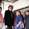 Amitabh Bachchan and Jaya Bachchan pose for the media at the Special Screening of Shamitabh