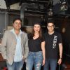 Parineeti Chopra poses with her brothers at the Promotions of Te Mugshot Cafe