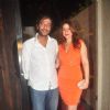 Chunky Pandey poses with wife at the Success Bash of Queen
