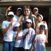 Bappi Lahiri poses with Slum Kids