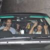 Arjun Rampal was snapped driving his car at the Special Screening of Roy
