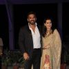 Suniel Shetty with his wife at Smita Thackerey's Son's Wedding Reception