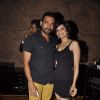 Robin Uthappa poses with wife at Masala Library Launch