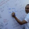 Rahul Bose signs his autograph at the Runathon Organised by Reliance Energy