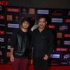Sudesh Bhosle poses with Son at GIMA Awards 2015