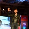Saif Ali Khan waves to the audience at Spunk Footwear Show