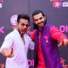 Rithvik Dhanjani and Karan V Grover pose for the media at Rang Barse Life OK Ke Sang