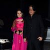 Padmini Kolhapure poses with husband at Tulsi Kumar's Wedding Reception