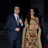 Goldie Behl and Sonali Bendre pose for the media at Tulsi Kumar's Wedding Reception