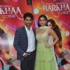 Taaha Shah and Sara Loren pose for the media at the Trailer Launch of Barkhaa