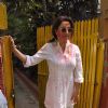 Tisca Chopra poses for the media at Shabana Azmi's Holi Bash