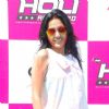 Kamya Punjabi poses for the media at Holi Celebrations