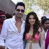 Sunny Leone poses with husband Daniel Weber at Zoom Holi Bash