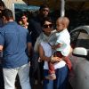 Kiran Rao poses with Son Azad Rao Khan at Airport