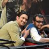 Sushant Singh Rajput and Dibakar Banerjee pose for the media at the Second Trailer Launch