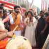 Abhishek Bachchan and Aishwarya Rai Bachchan were snapped enjoying at Gudi Padwa Celebrations
