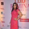Sonali Bedre poses for the media at Femina Miss India Finals Red Carpet