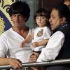 Shah Rukh Khan snapped with Son AbRam copying his Dad at the 1st Match of KKR