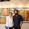 Bobby Deol poses with wife at The Gateway Schools Annual Art Show