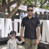 Bhushan Kumar poses with his Son at the Music Launch of Dil Dhadakne Do