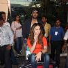 Jackky Bhagnani and Injured Lauren Gauttlieb Snapped at Airport