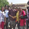 Jackky Bhagnani Poses With Fans at Siddhivinayak