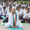 Narendra Modi at Rajpath on International Yoga Day!